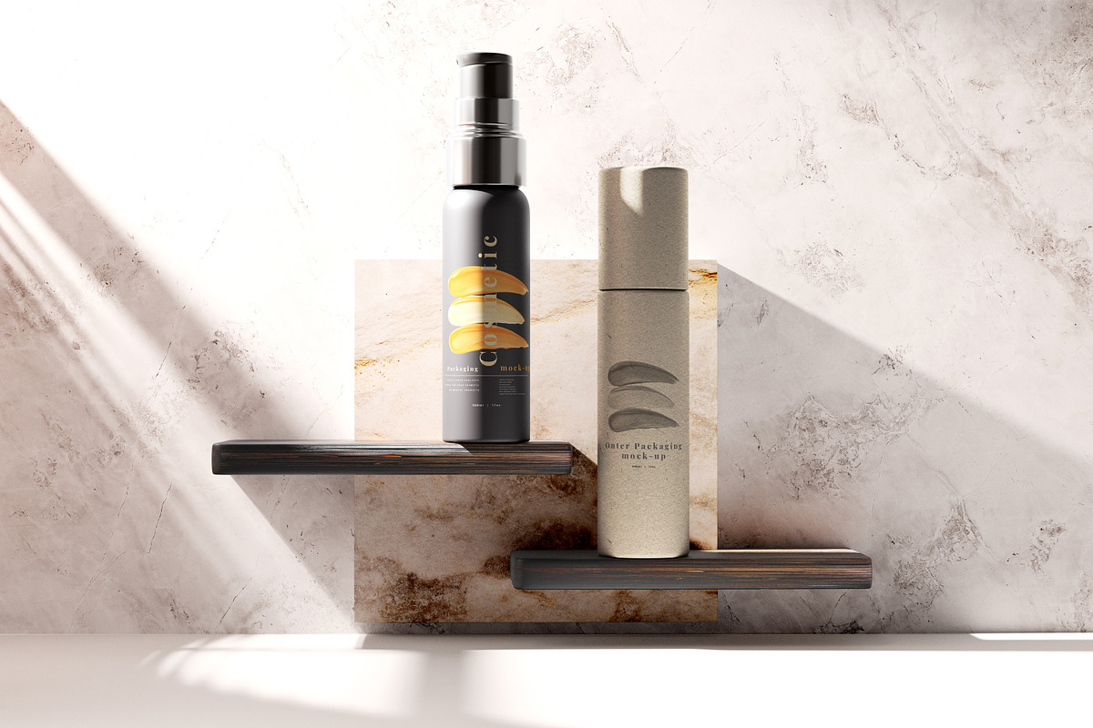 Dark Plastic Cosmetic Mockup Bundle, a Cups & Container Mockup by pmvch (Photo 96 of 111)