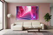 Neon Staircase Futuristic Cave Photo, a Background Graphic by Aura Canyon HQ (Thumbnail 7 of 7)