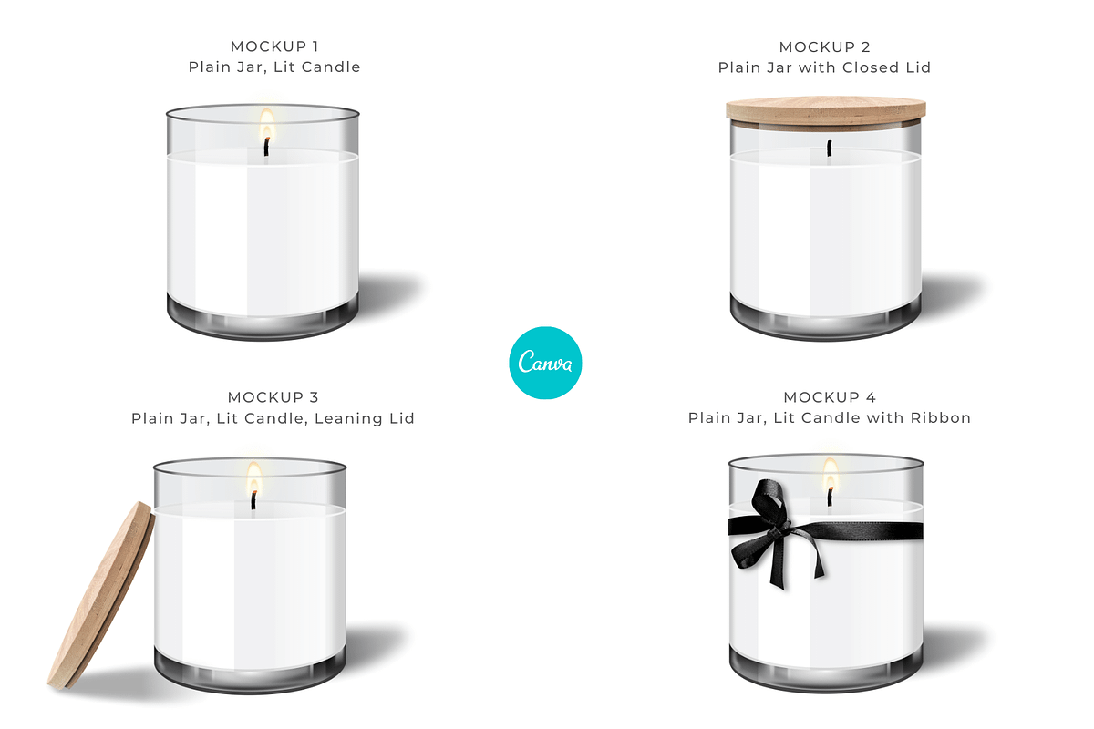 Candle Jar Mockup for Canva, a Household Mockup by Mockup Scene (Photo 4 of 22)