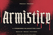 Armistice Condensed Blackletter, a Blackletter Font by Angin Studio (Thumbnail 1 of 17)