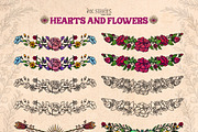 Hearts and Flowers Boho Vintage Set, a Decorative Illustration by Ink Stories (Thumbnail 20 of 24)