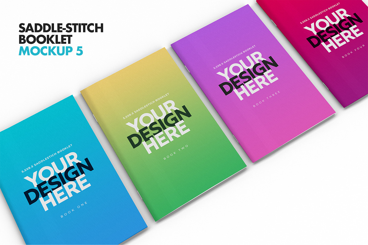 Saddle-Stitch Booklet Mockup Set, a Print Template by IFBdesign (Photo 8 of 15)