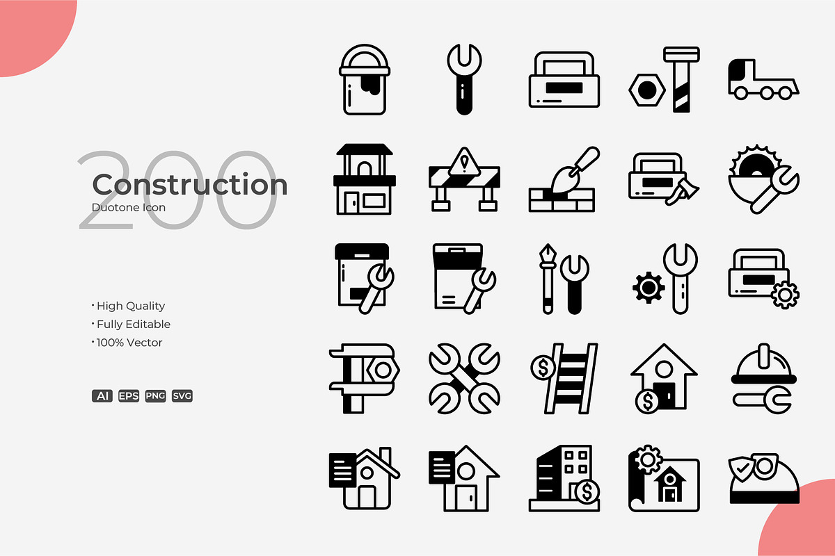 Construction Duotone Icons, a Duotone Icon by Bloodline