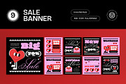 Black Pink Valentine Sale Banner, an UI Kit Template by graphicook (Thumbnail 2 of 8)