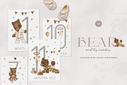 Watercolor Set Bear and His Numbers, an Animal Illustration by ViktoriyaD (Thumbnail 1 of 5)