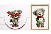 Valentine Teddy bear clipart, an Illustration by Designworld (Thumbnail 3 of 6)