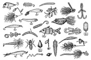 Fishing Lures Vector Set, an Object Graphic by Eugenia Hauss Design (Thumbnail 3 of 3)