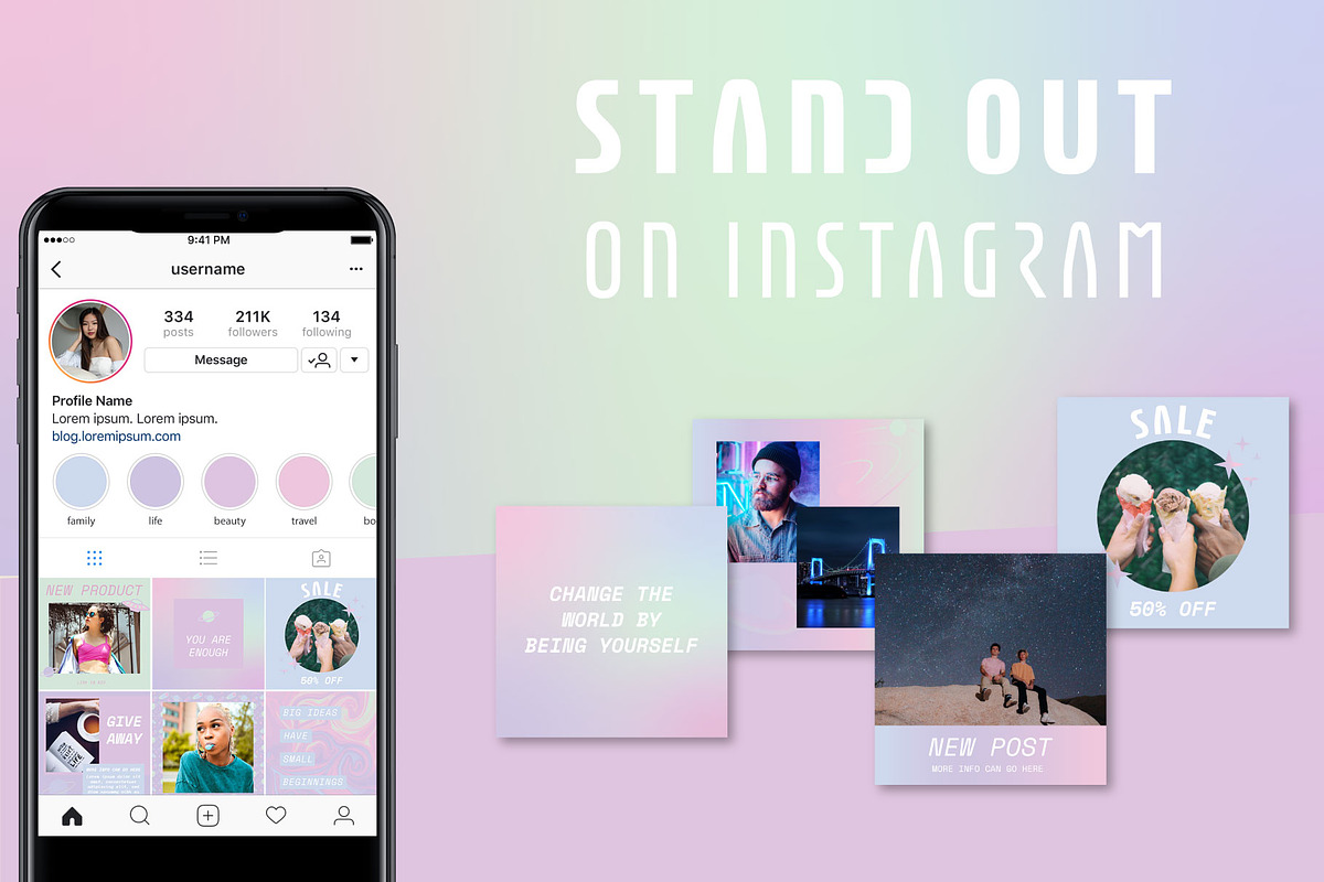 Instagram: Iridescent Galaxy, a Social Media Template by Liseno Designs (Photo 8 of 8)