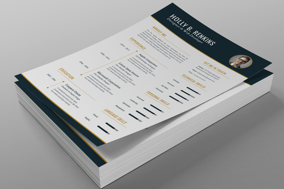 The Elite Résumé + Cover Letter, a Resume Template by SNIPESCIENTIST (Photo 2 of 4)