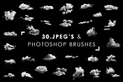 30 Realistic Cloud Overlays, a Brush Add-On by NassyArt (Thumbnail 2 of 9)