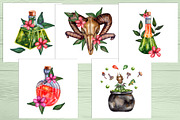 Magic, witchcraft, and Halloween, an Education Illustration by Olha's watercolor (Thumbnail 5 of 19)