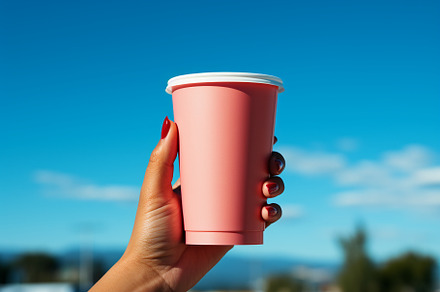 blank paper coffee cup design mockup, a Food & Drink Photo by Munco Art & Design