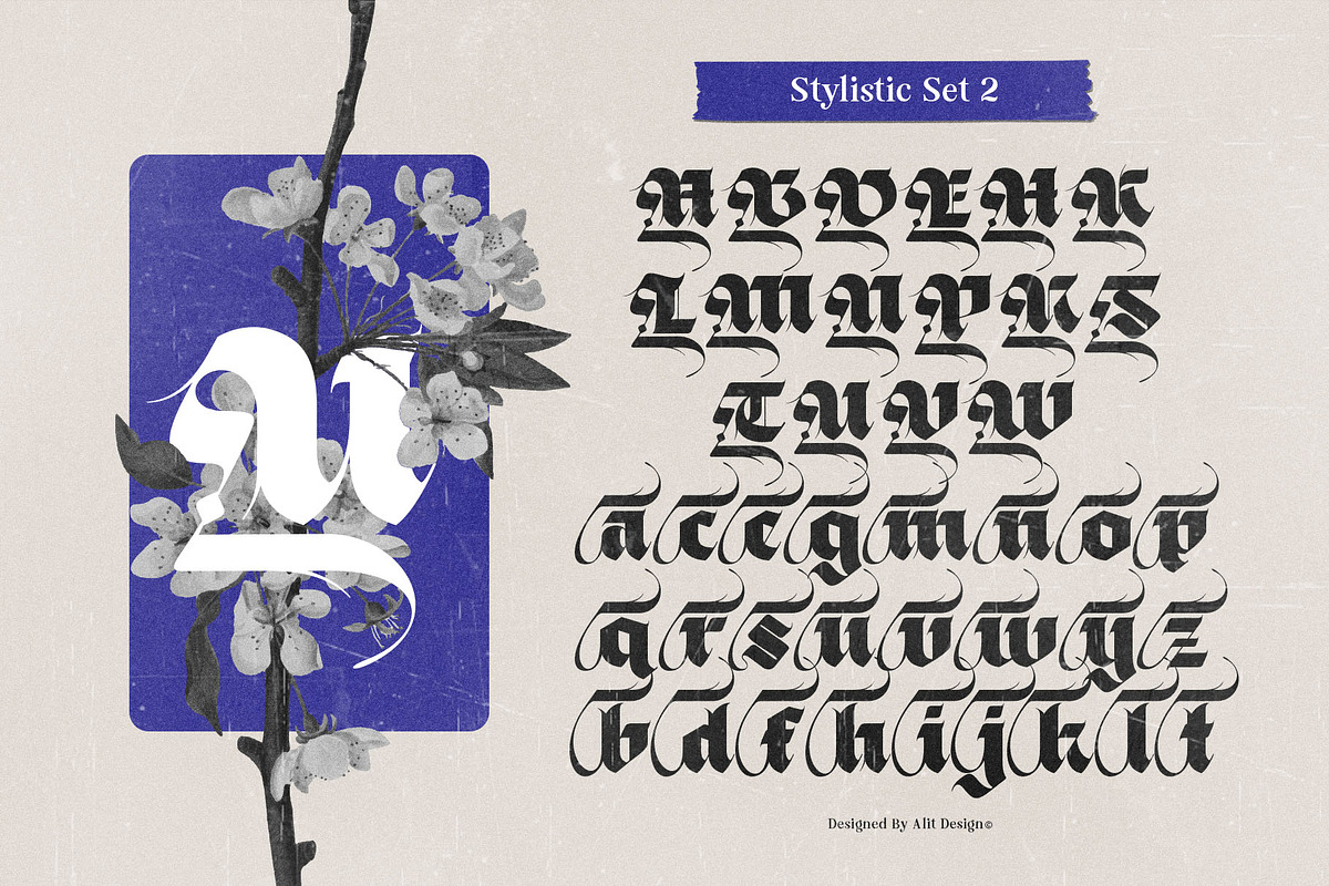Black Obesity Blackletter Font, a Blackletter Font by alit design (Photo 9 of 17)