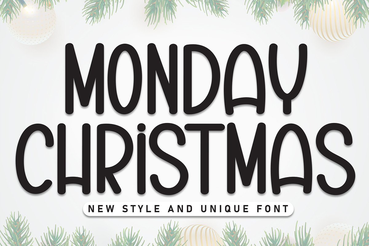 Monday Christmas | Script Font, a Script Font by Scratchones (Photo 1 of 8)
