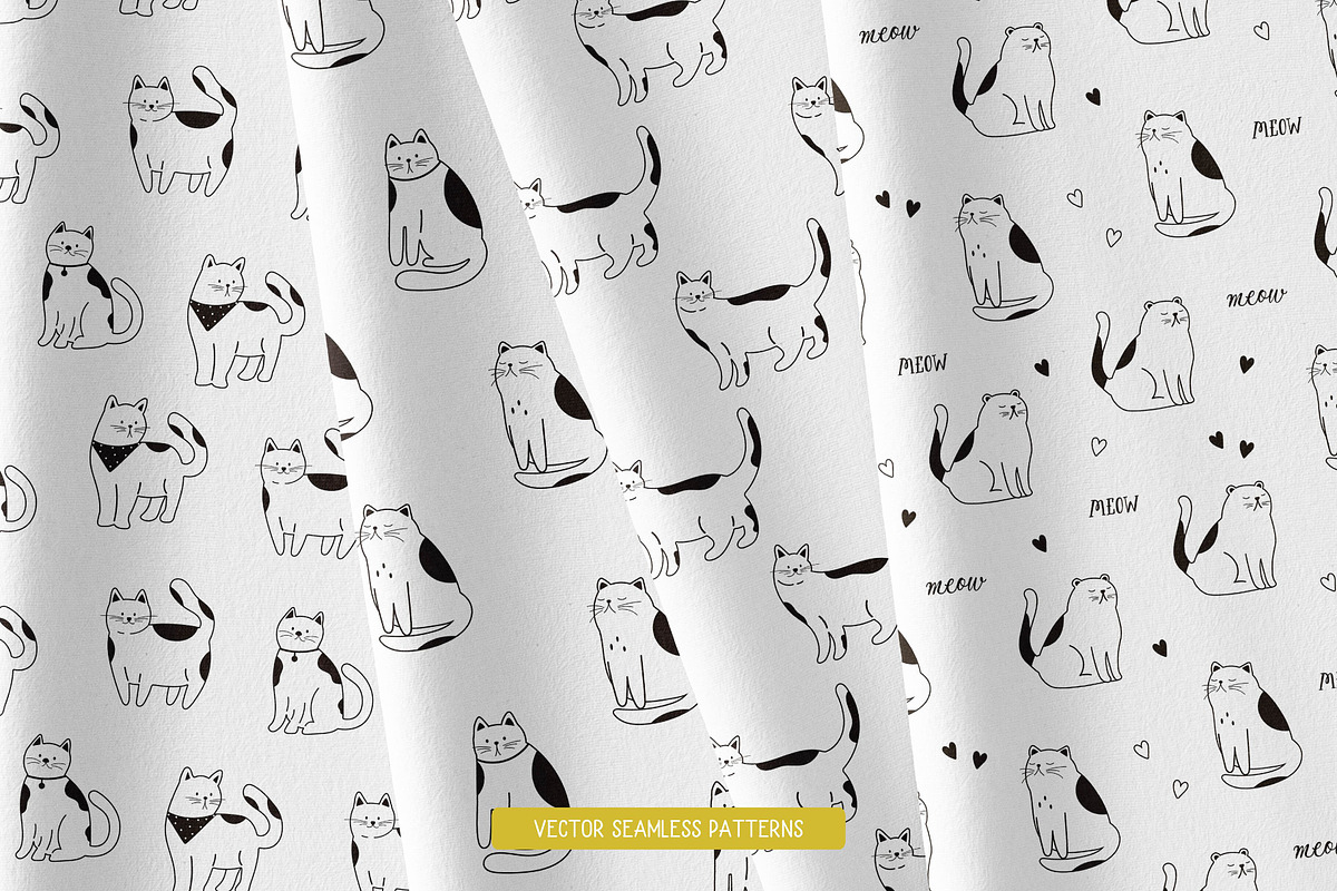 Cute cats collection, an Animal Illustration by EltaMaxArt (Photo 4 of 5)