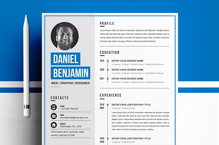 Resume Template for Word, CV Resume, a Resume Template by ResumeInventor