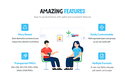 Stress Management Flat Illustrations, a Work Illustration by Brickclay (Thumbnail 2 of 5)