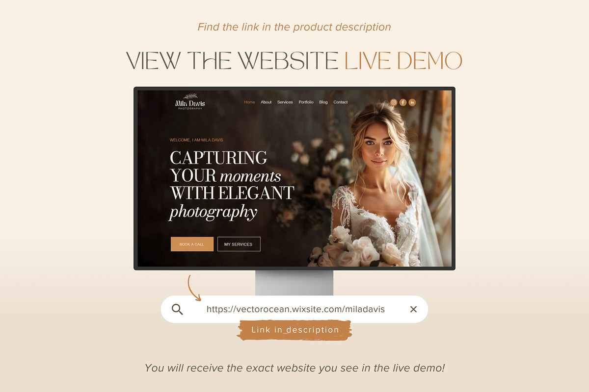 Wedding Photography Wix Template, a Wix Template by vectorocean (Photo 2 of 11)