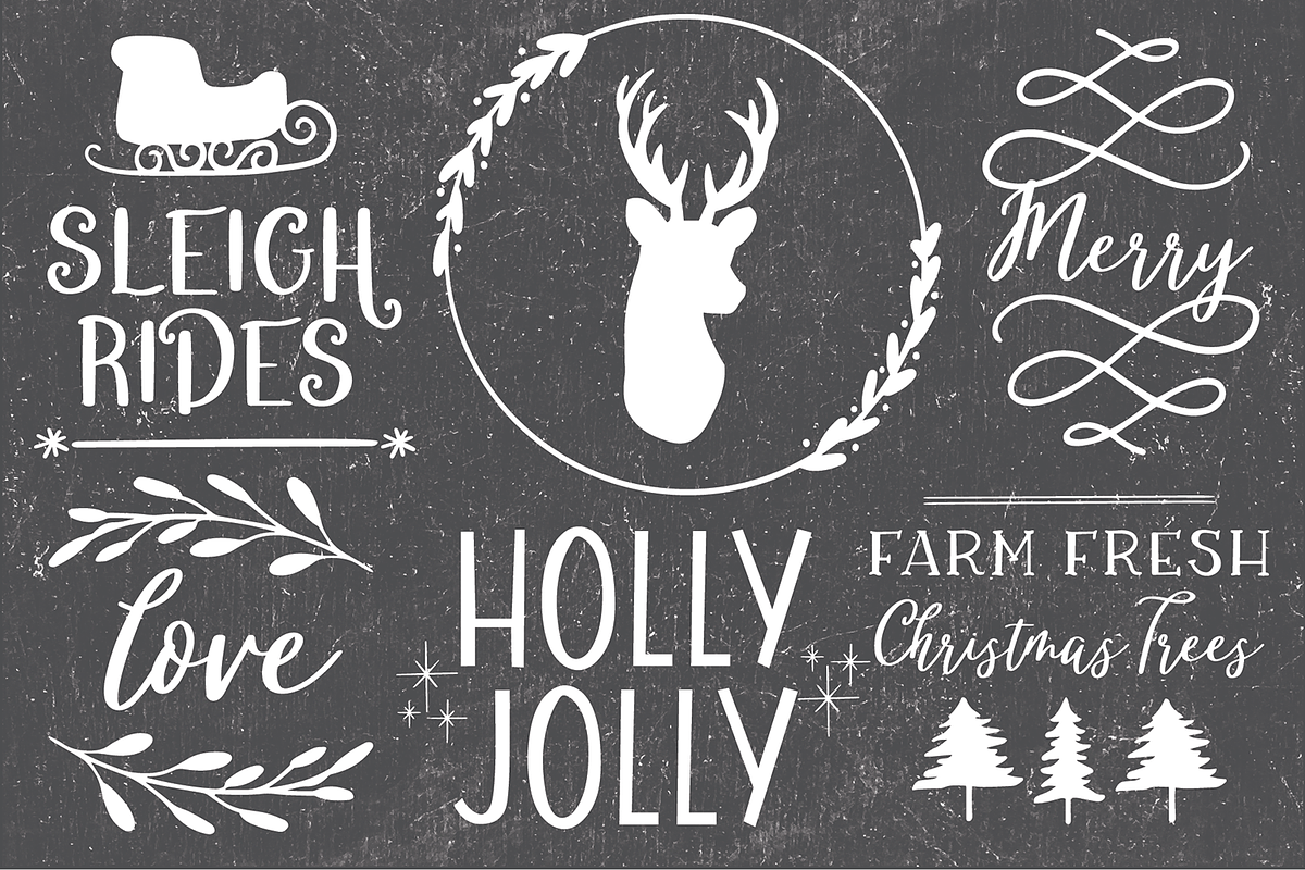 FARMHOUSE CHRISTMAS FONT BUNDLE, a Script Font by Blush Font Co. (Photo 6 of 26)