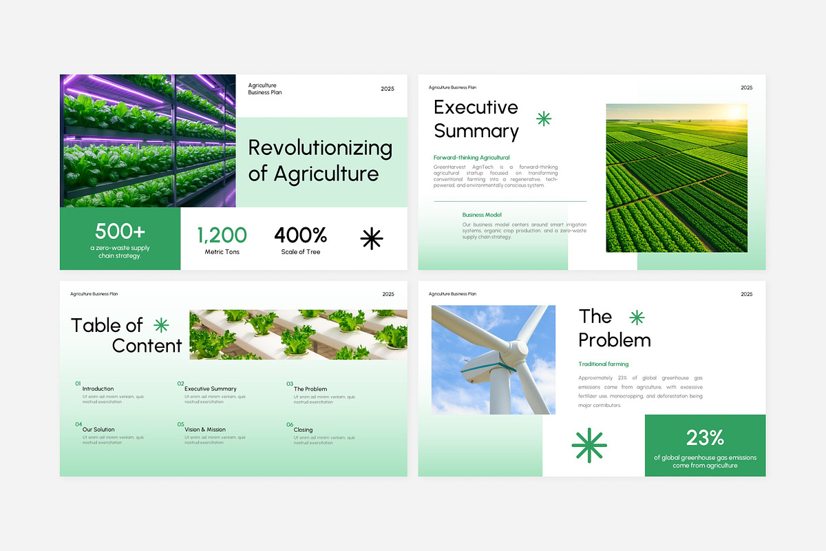 Agriculture Business Plan PowerPoint, a Presentation Template by Eklip Studio (Photo 2 of 6)
