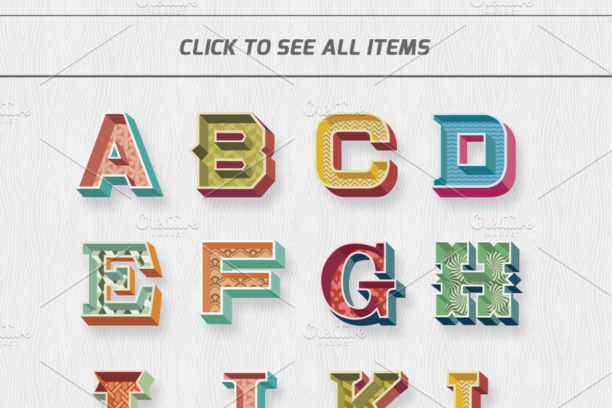 Vintage Alphabet Illustration, a Symbol Font by VL Shop (Photo 6 of 6)