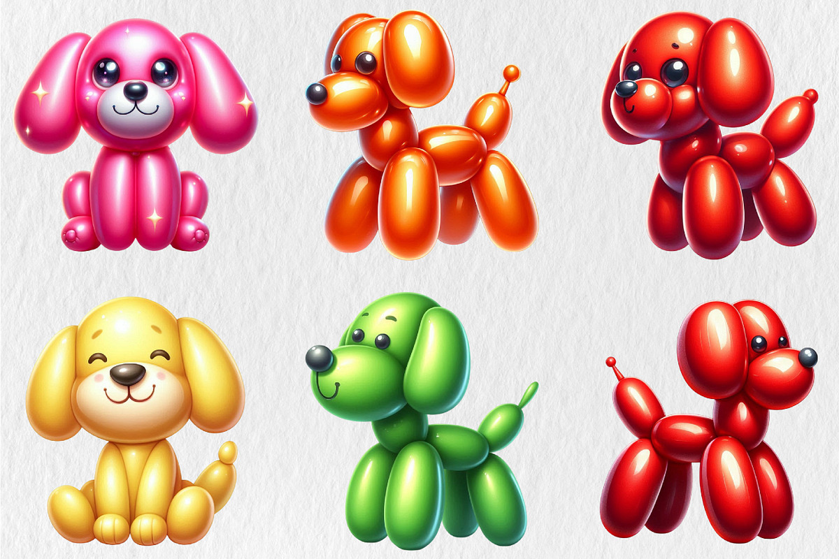 Balloon Dog Sublimation Clipart, an Animal Illustration by Rose Art (Photo 4 of 5)