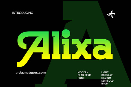 Alixa - Slab Serif, a Slab Serif Font by Ardyanatypes