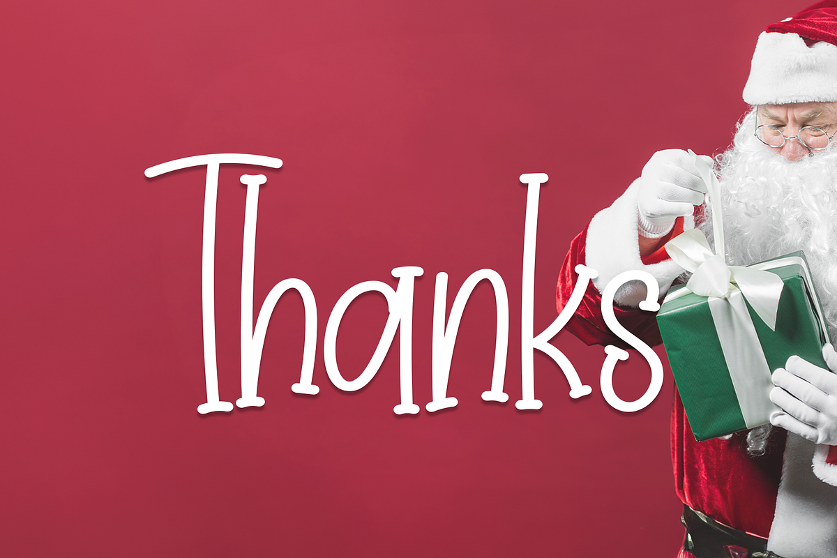 Santa Birthday | Script Font, a Script Font by Scratchones (Photo 8 of 8)
