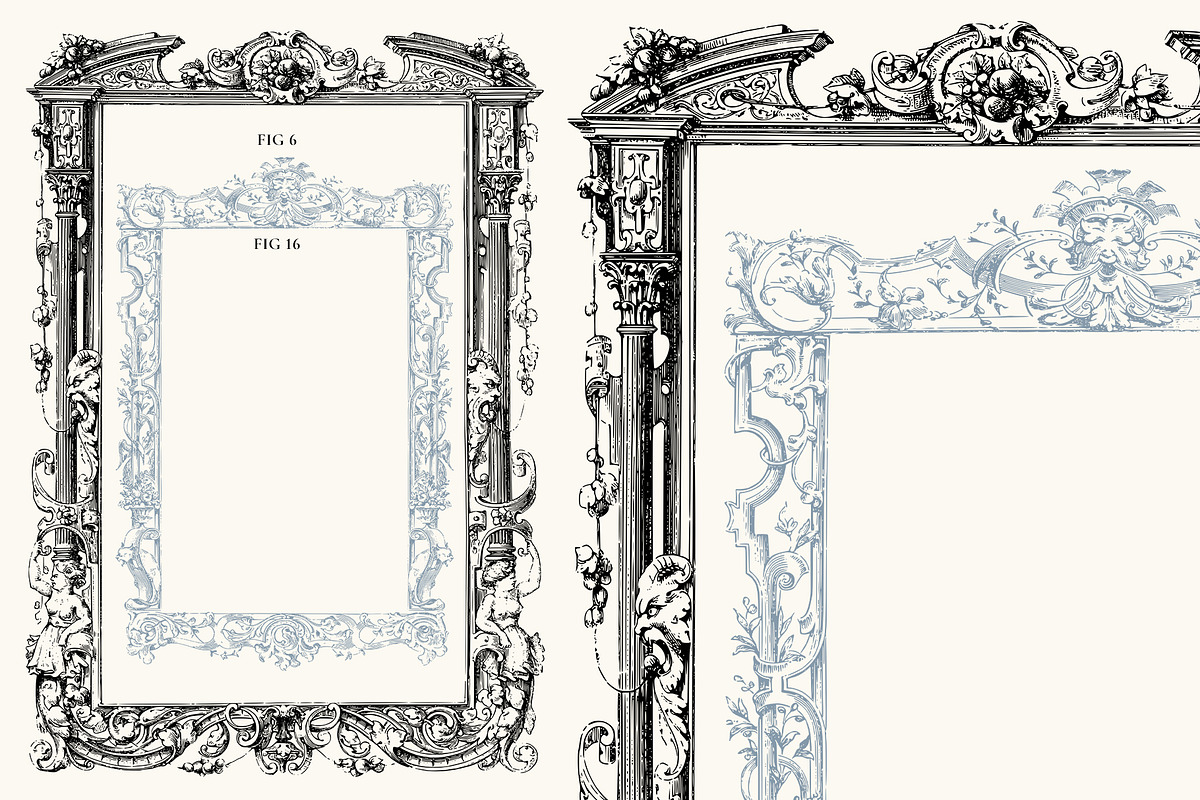 Grotesque Vintage Ornate Borders, a Decorative Illustration by Century Library (Photo 3 of 12)