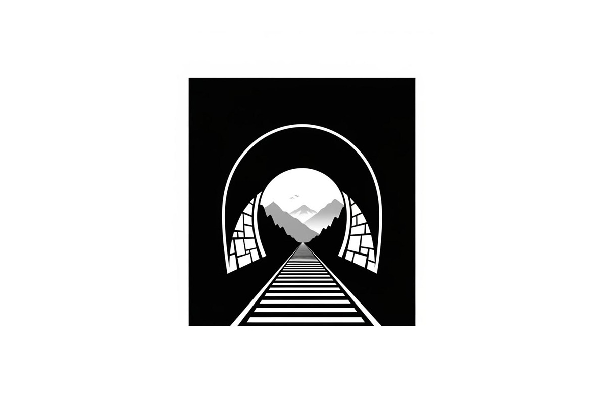 Train Tunnel Silhouette Bundle, a Graphic by hafijul (Photo 5 of 15)