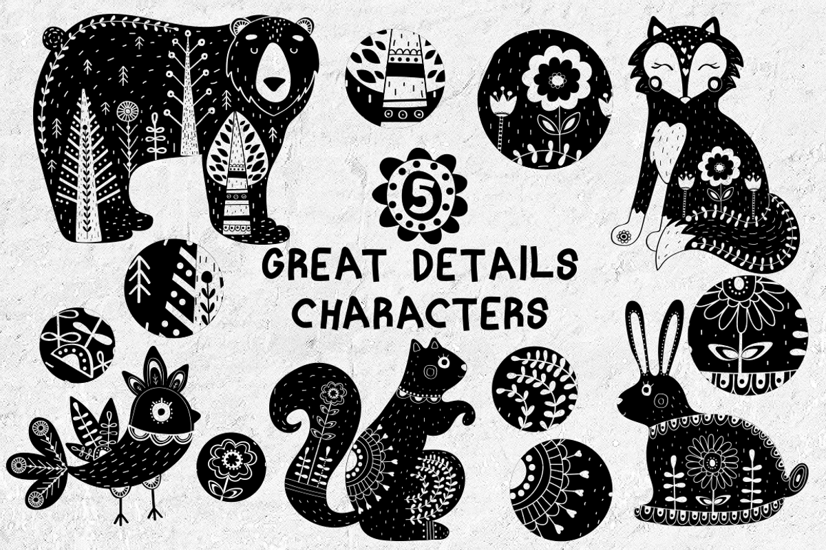 Scandy forest collection., an Animal Illustration by tanda_V (Photo 3 of 7)