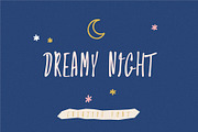 DREAMY NIGHT Creative Font, a Sans Serif Font by CuteDreamyDesign (Thumbnail 1 of 11)