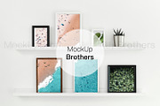Frame set mockup Styled mock up 05, a Print Template by MockUpBrothers (Thumbnail 1 of 7)