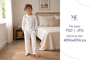 Kids Pajama Mockup Two Piece Pajama, a Shirt Mockup by Mie Mockup Studio (Thumbnail 5 of 7)