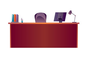 Modern Office Desk Setup with, a Technology Illustration by Things for designers