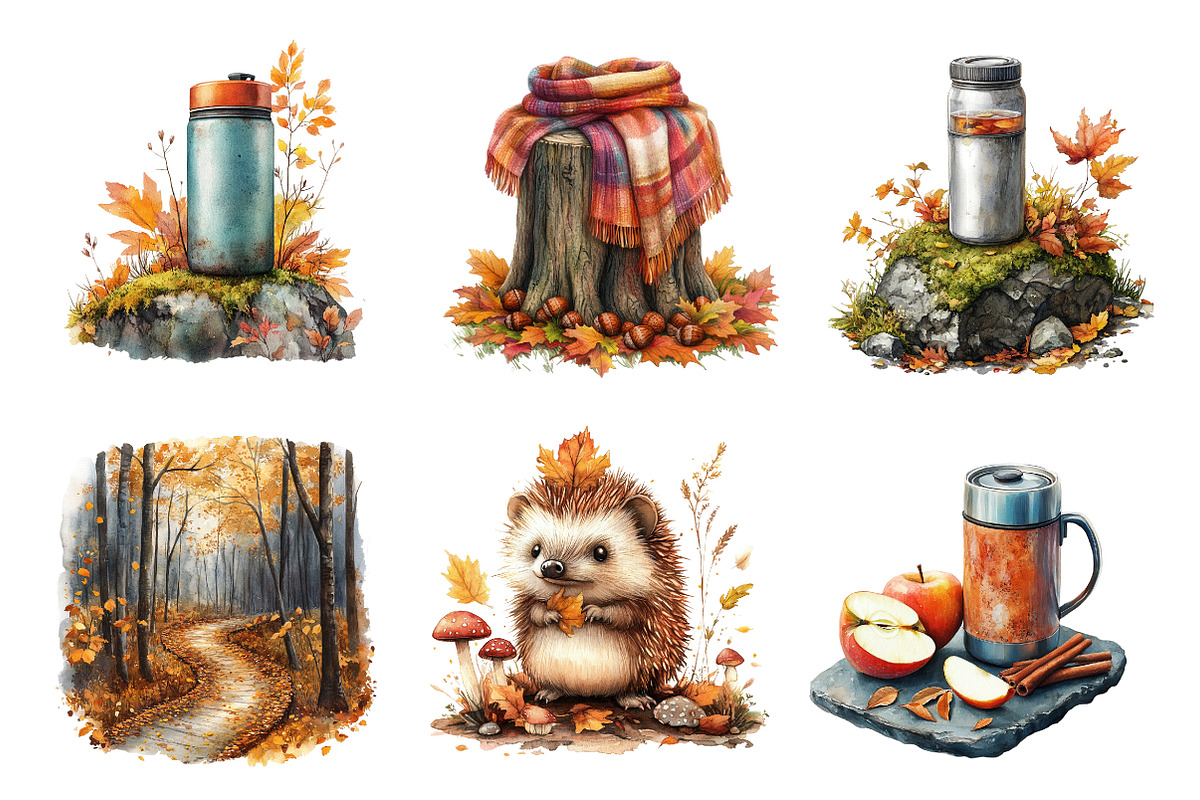 Autumn Nature Walk Clipart, an Illustration by CreationArt (Photo 4 of 5)
