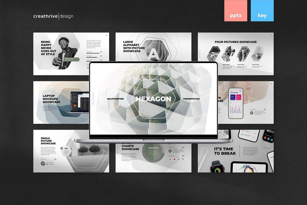 Hexagon Animated Presentation, a Presentation Template by Creathrive Design (Photo 1 of 12)