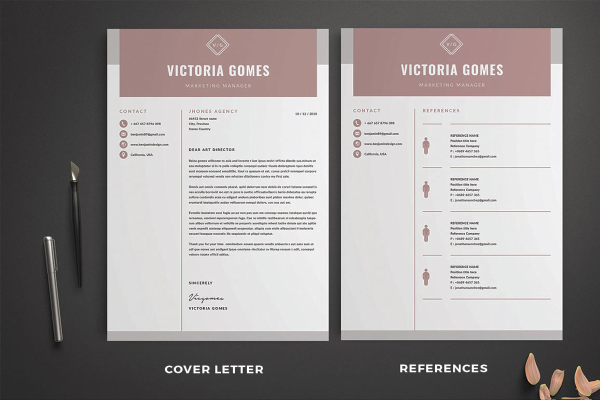 Resume/CV | Victoria, a Resume Template by Symie Design (Photo 3 of 7)
