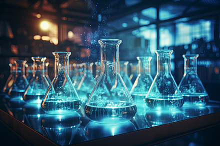 Lab chemistry or science research an, an Abstract Photo by Pixeness