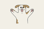 cute dog and cat paws up, an Animal Illustration by Judsart (Thumbnail 3 of 3)