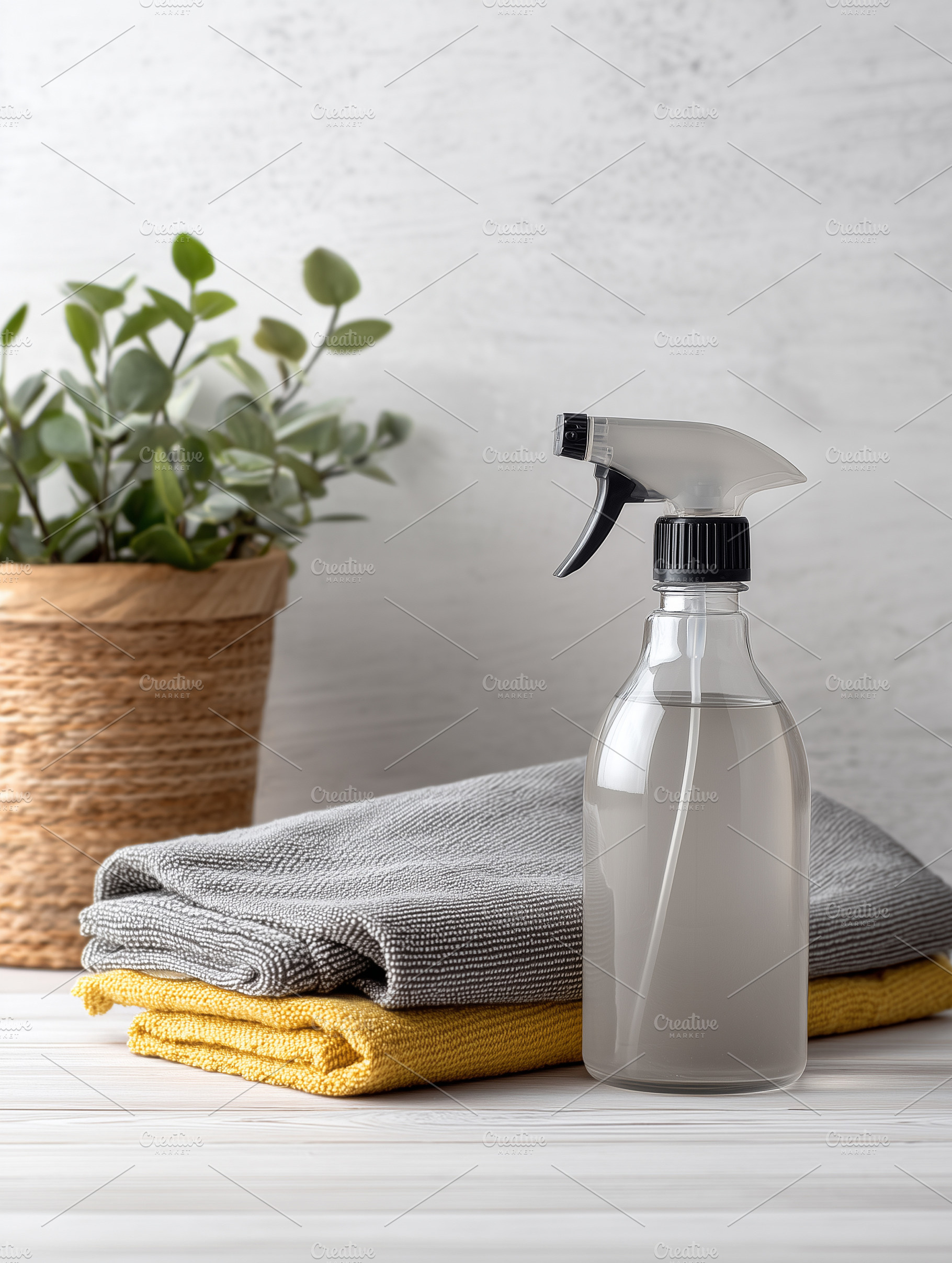 Minimalist home cleaning concept, a Background Photo by MistyDay