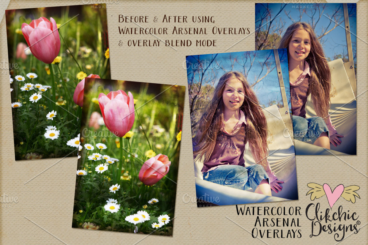 Watercolor Arsenal Overlays preview 4