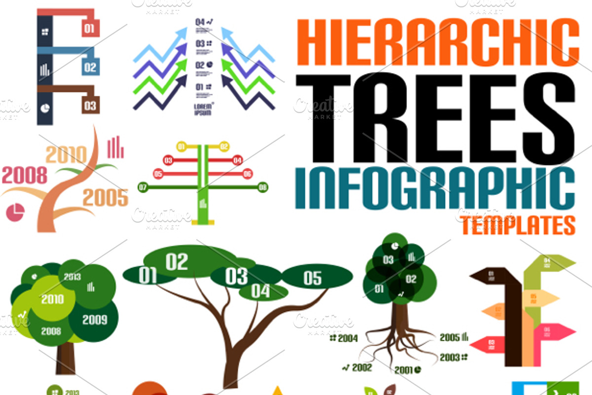 Tree infographic templates, a Graphic by antishock