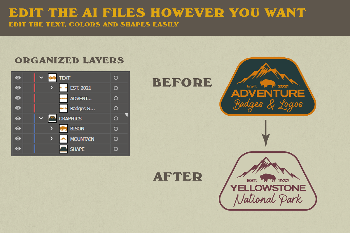 24 Vintage Adventure Badges & Logos, a Branding & Logo Template by Golden Vision Studio (Photo 2 of 8)