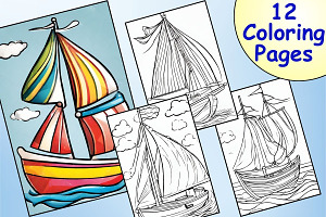 Printable Toy Boat Coloring Pages
