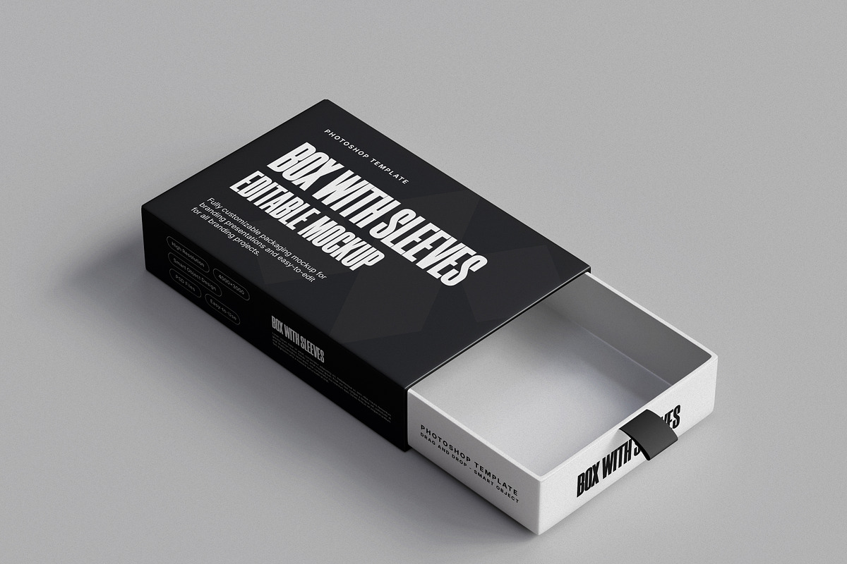 Box with Sleeve Mockup, a Packaging Mockup by Brand Earth (Photo 2 of 4)