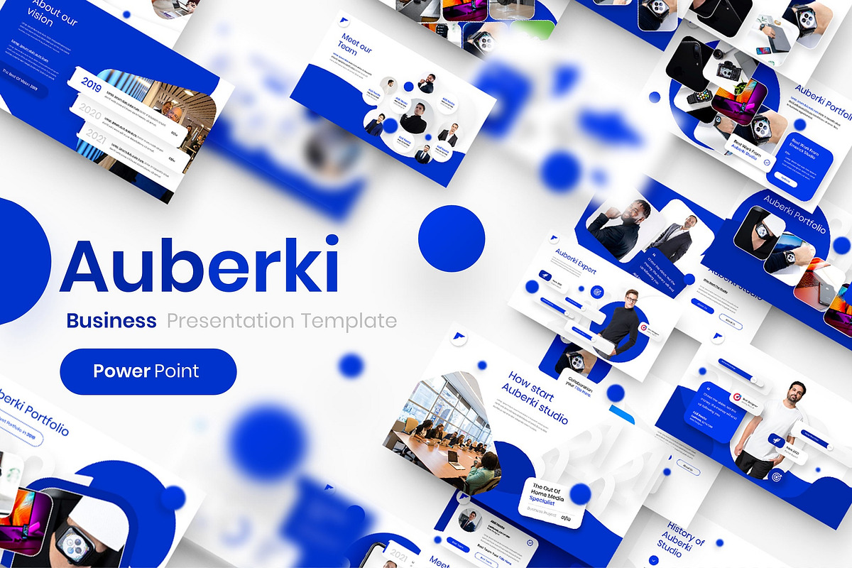 Auberki – Business PowerPoint Templa, a Presentation Template by Dens Creative Studio (Photo 1 of 6)