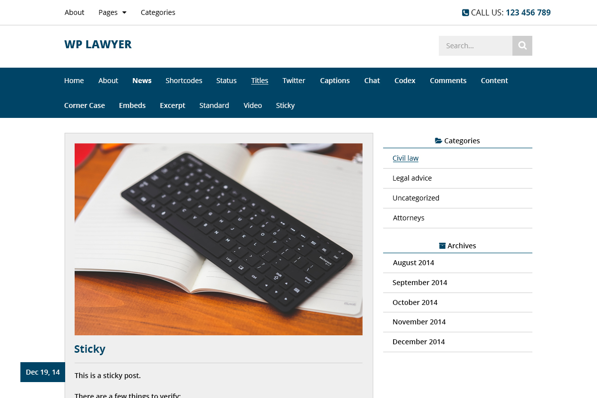 WP Lawyer - Cheap WordPress Theme, a WordPress Template by bestwebsoft (Photo 2 of 2)