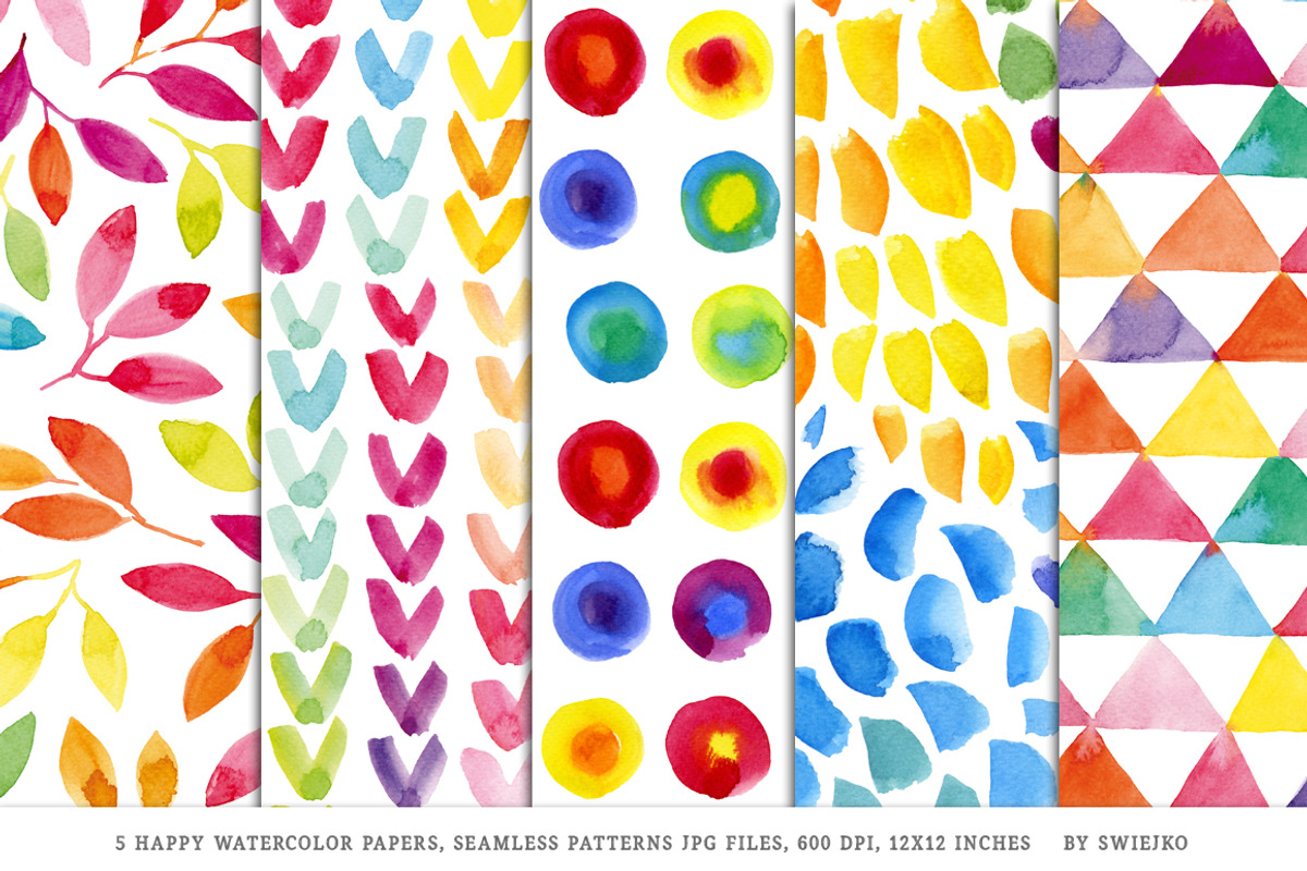 Watercolor seamless pattern, a Texture Illustration by swiejko (Photo 1 of 3)