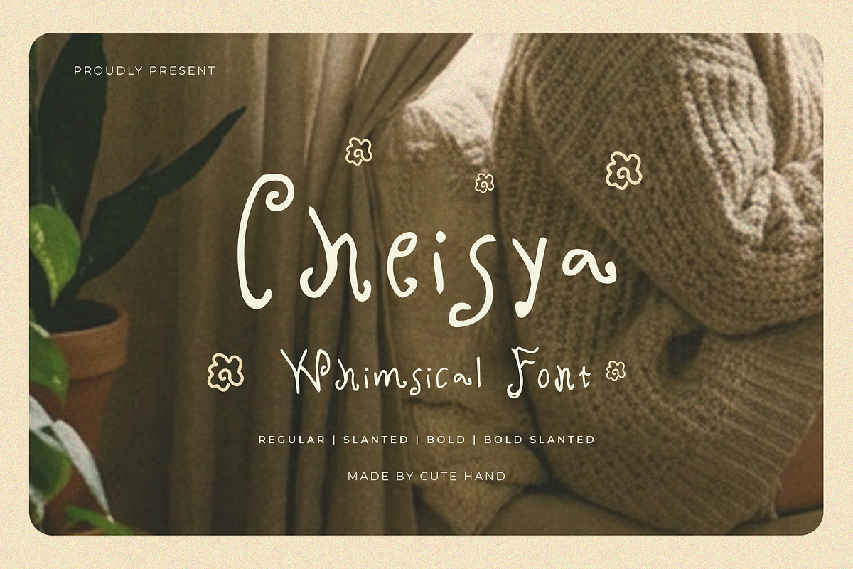 Cheisya - Whimsical Font, a Handwritten Font by Violet Natural (Photo 1 of 13)